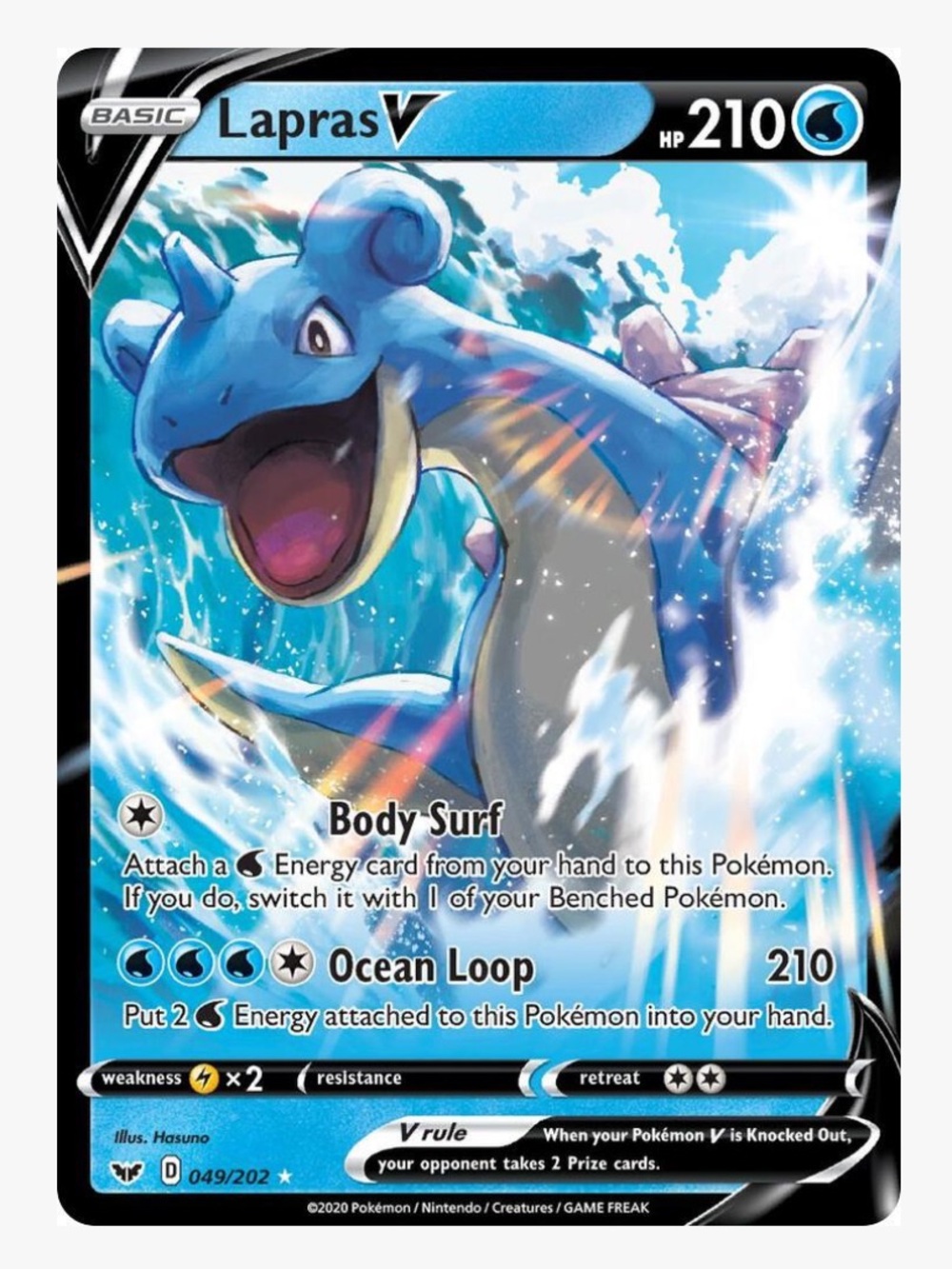 Lapras V SWSH01: Sword & Shield Base Set Pokemon Trading Card